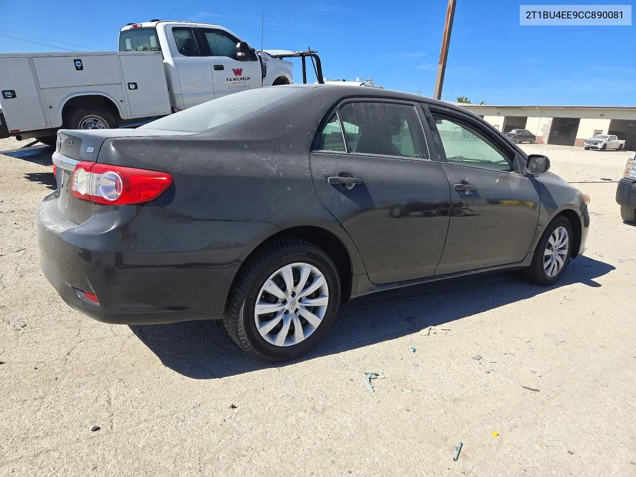 2012 TOYOTA COROLLA VIN 2T1BU4EE9CC890081 — фото 3