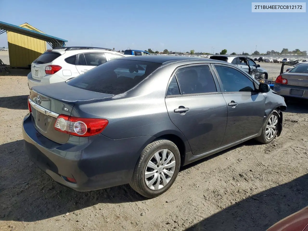 2012 TOYOTA COROLLA VIN 2T1BU4EE7CC812172 — фото 3
