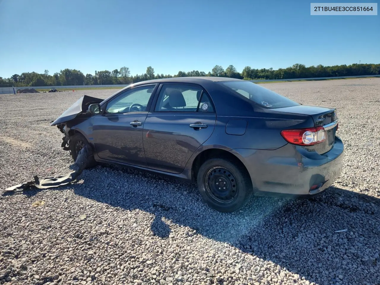 2012 TOYOTA COROLLA VIN 2T1BU4EE3CC851664 — фото 2