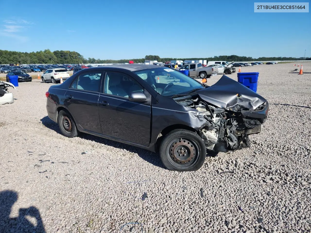 2012 TOYOTA COROLLA VIN 2T1BU4EE3CC851664 — фото 4