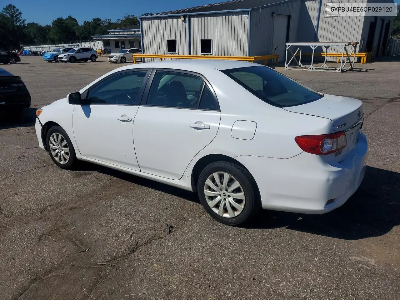 2012 TOYOTA COROLLA VIN 5YFBU4EE6CP029120 — фото 2