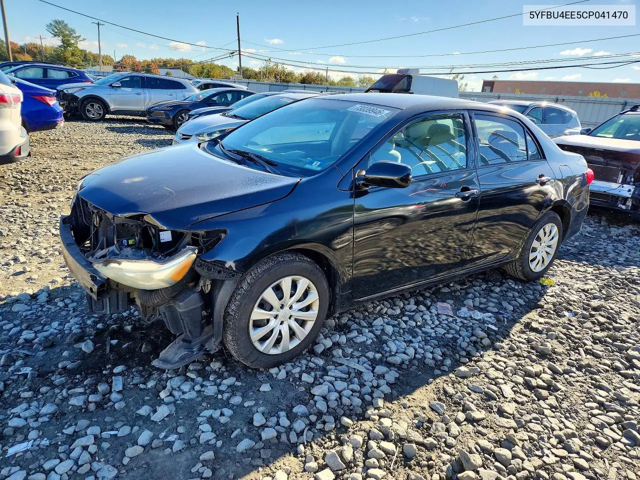 TOYOTA COROLLA 2012, VIN 5YFBU4EE5CP041470