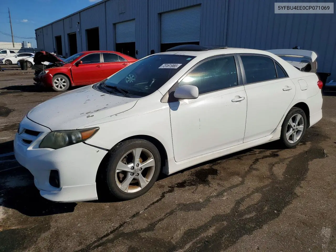 TOYOTA COROLLA 2012, VIN 5YFBU4EE0CP071069