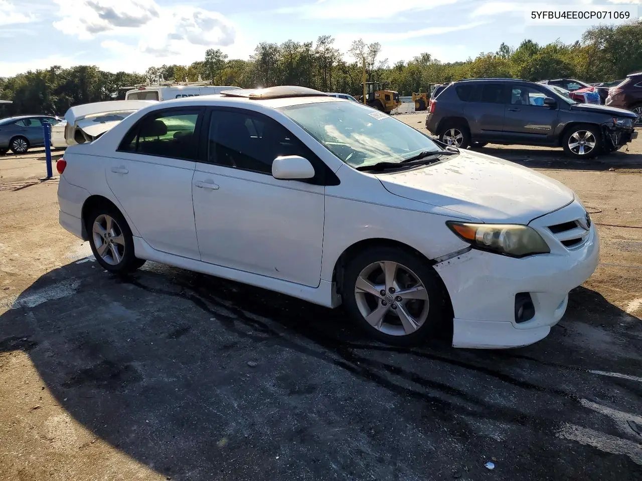 2012 TOYOTA COROLLA VIN 5YFBU4EE0CP071069 — фото 4