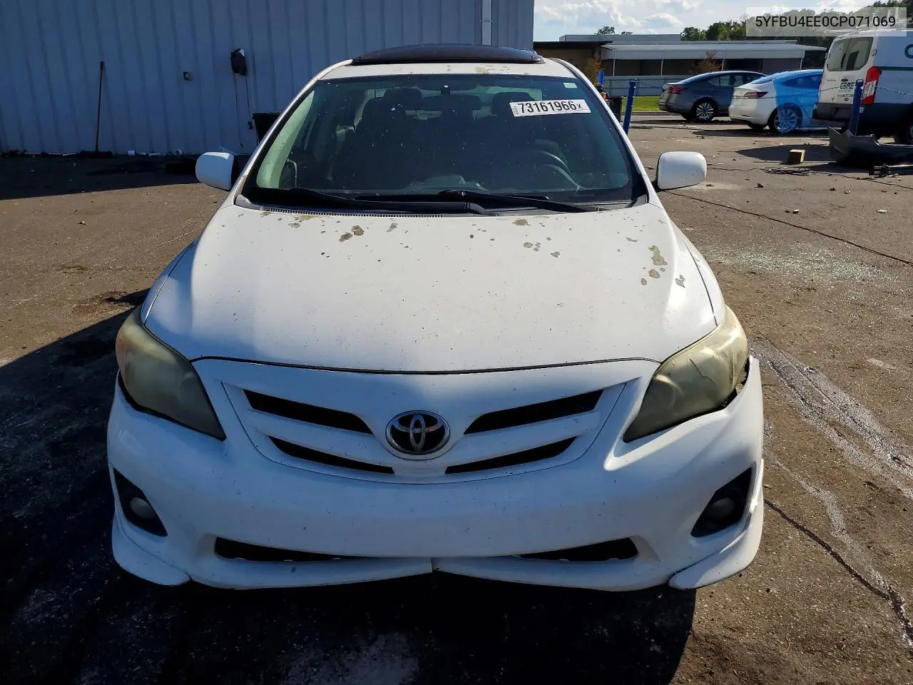 2012 TOYOTA COROLLA VIN 5YFBU4EE0CP071069 — фото 5
