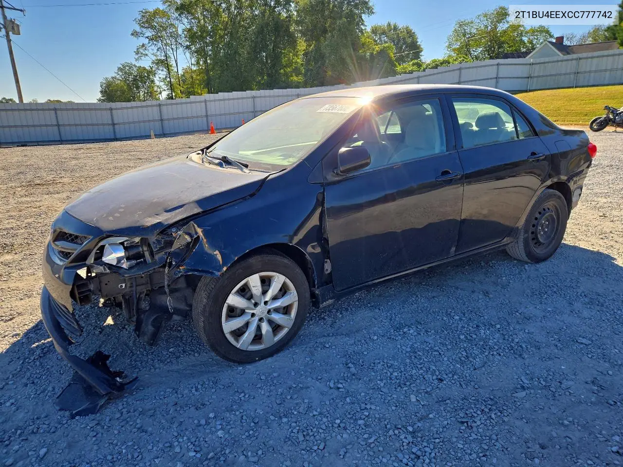 TOYOTA COROLLA 2012, VIN 2T1BU4EEXCC777742