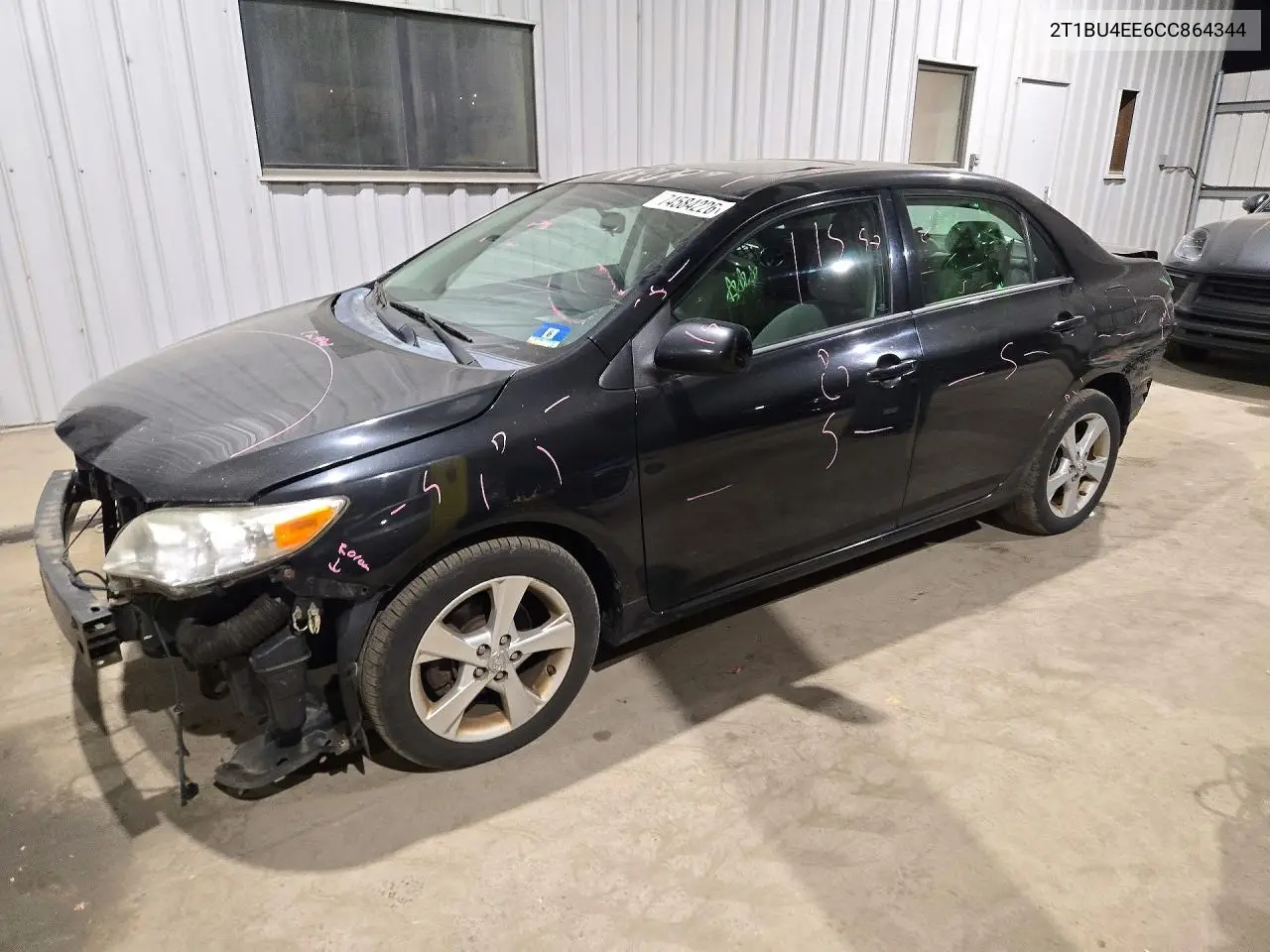 TOYOTA COROLLA 2012, VIN 2T1BU4EE6CC864344
