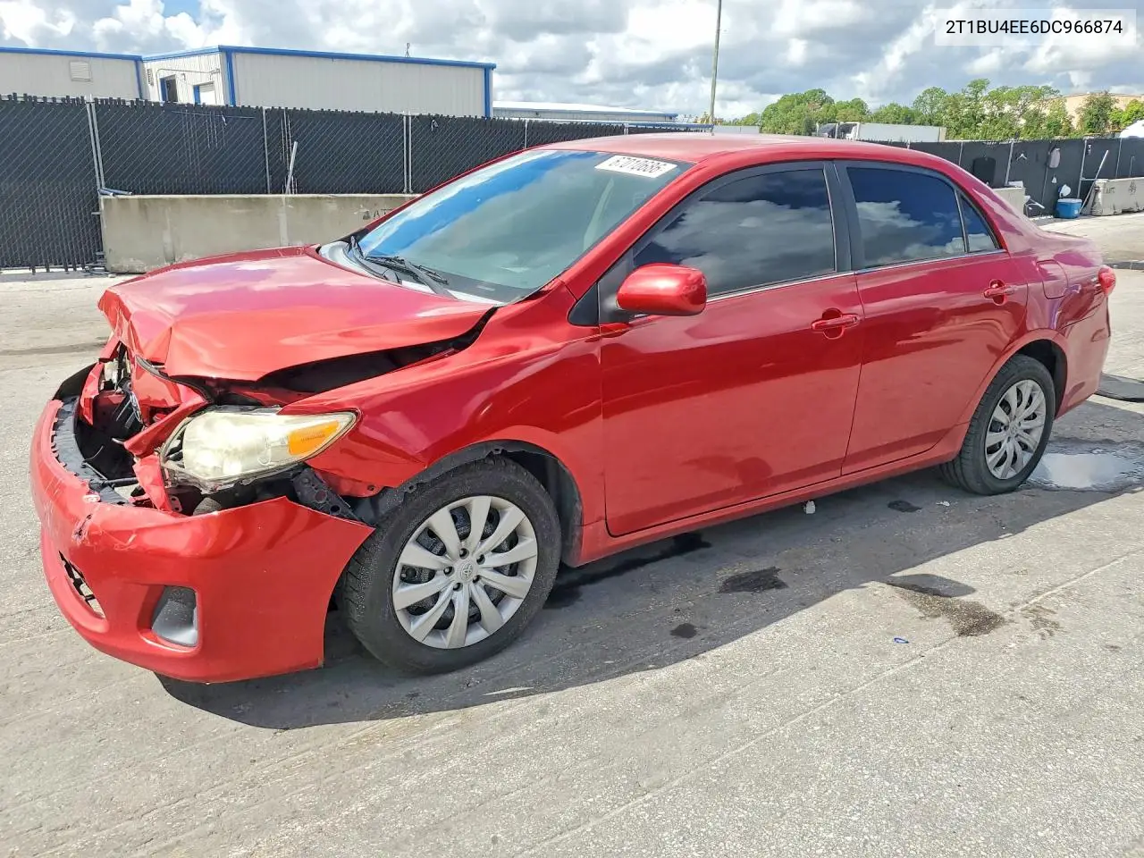 TOYOTA COROLLA 2013, VIN 2T1BU4EE6DC966874