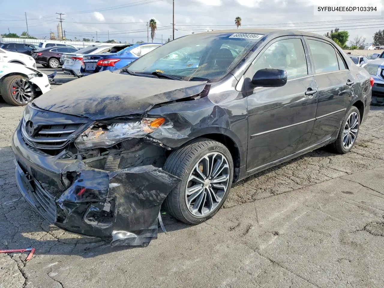 TOYOTA COROLLA 2013, VIN 5YFBU4EE6DP103394