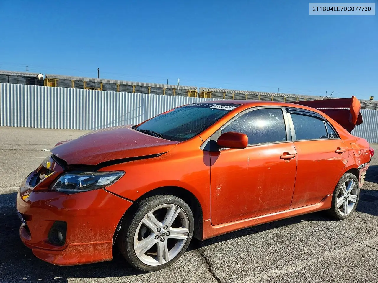 TOYOTA COROLLA 2013, VIN 2T1BU4EE7DC077730