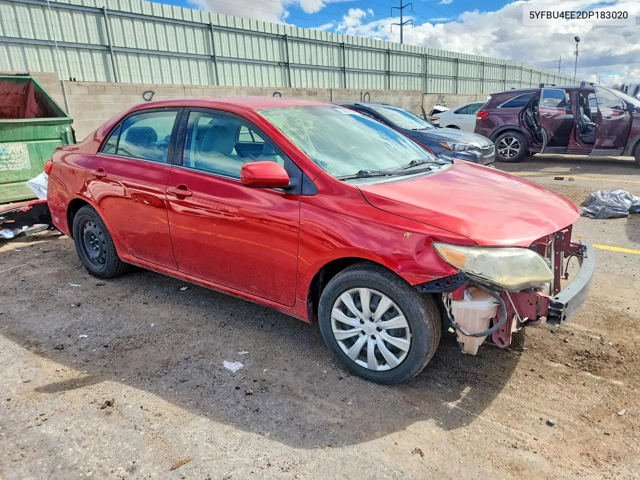 2013 TOYOTA COROLLA VIN 5YFBU4EE2DP183020 — фото 4