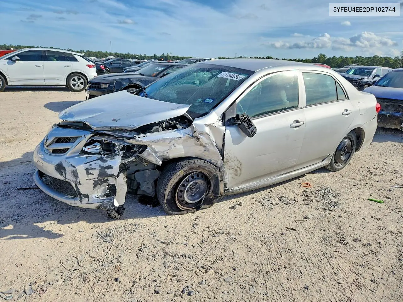 TOYOTA COROLLA 2013, VIN 5YFBU4EE2DP102744