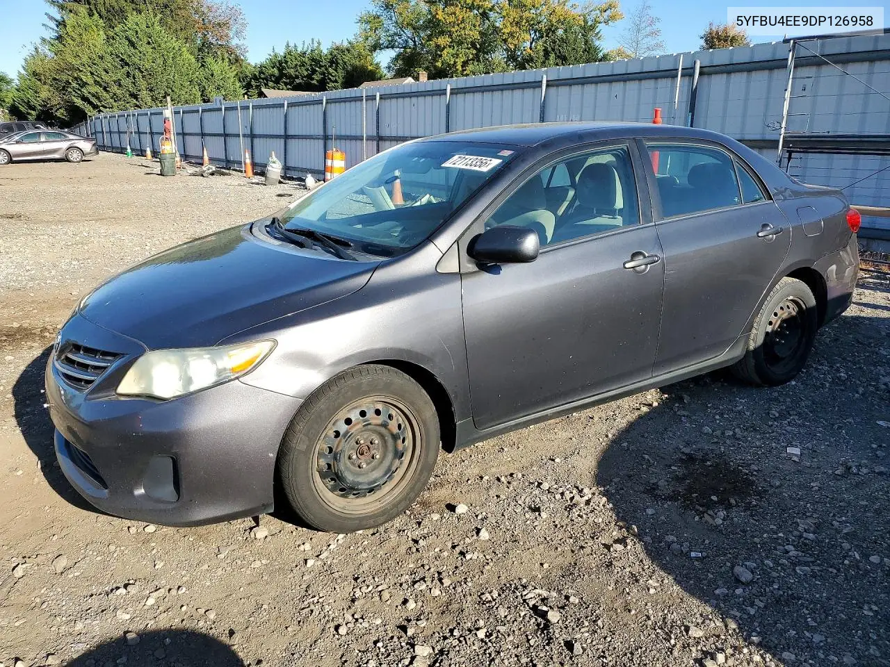 TOYOTA COROLLA 2013, VIN 5YFBU4EE9DP126958