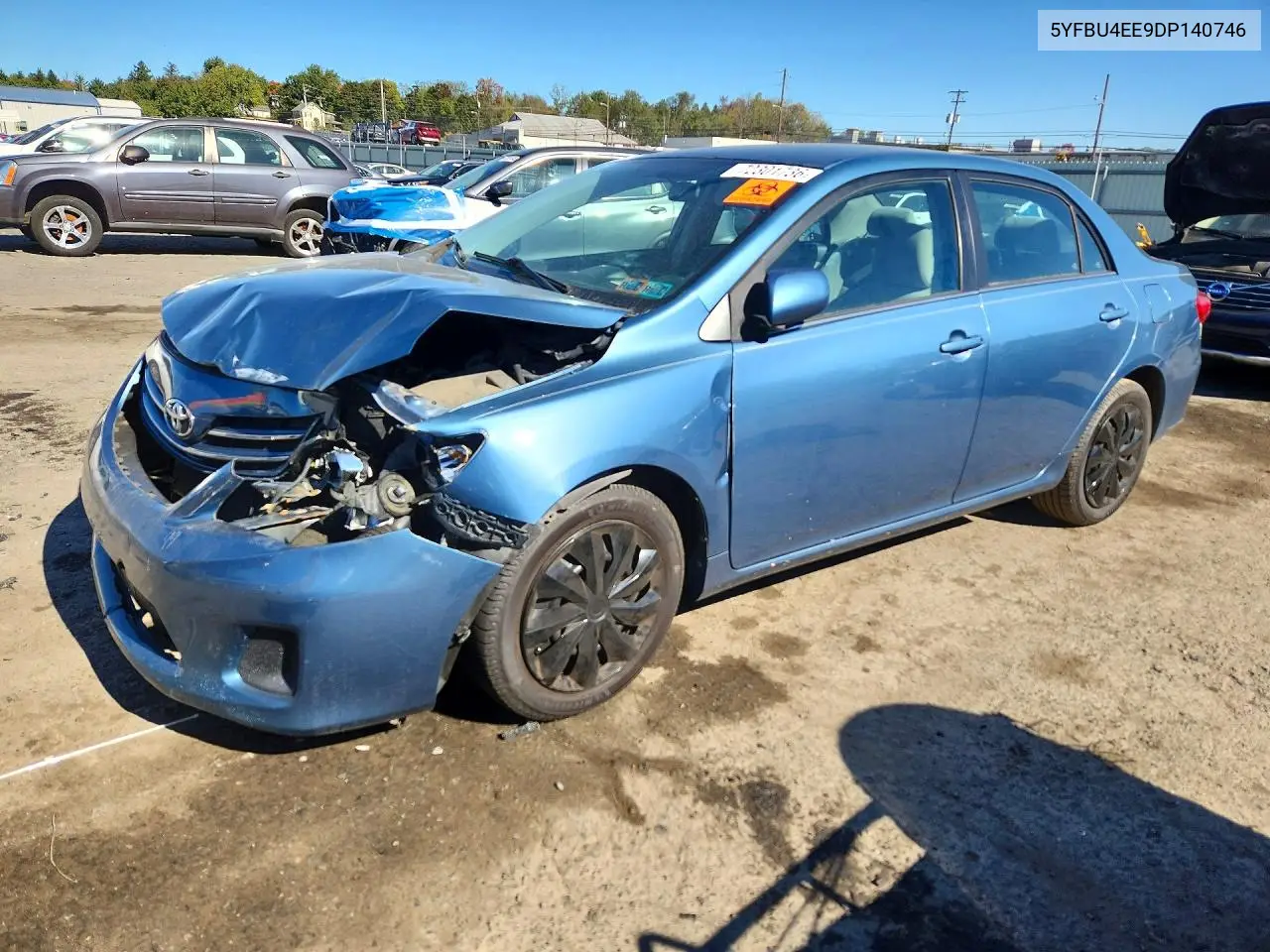 TOYOTA COROLLA 2013, VIN 5YFBU4EE9DP140746