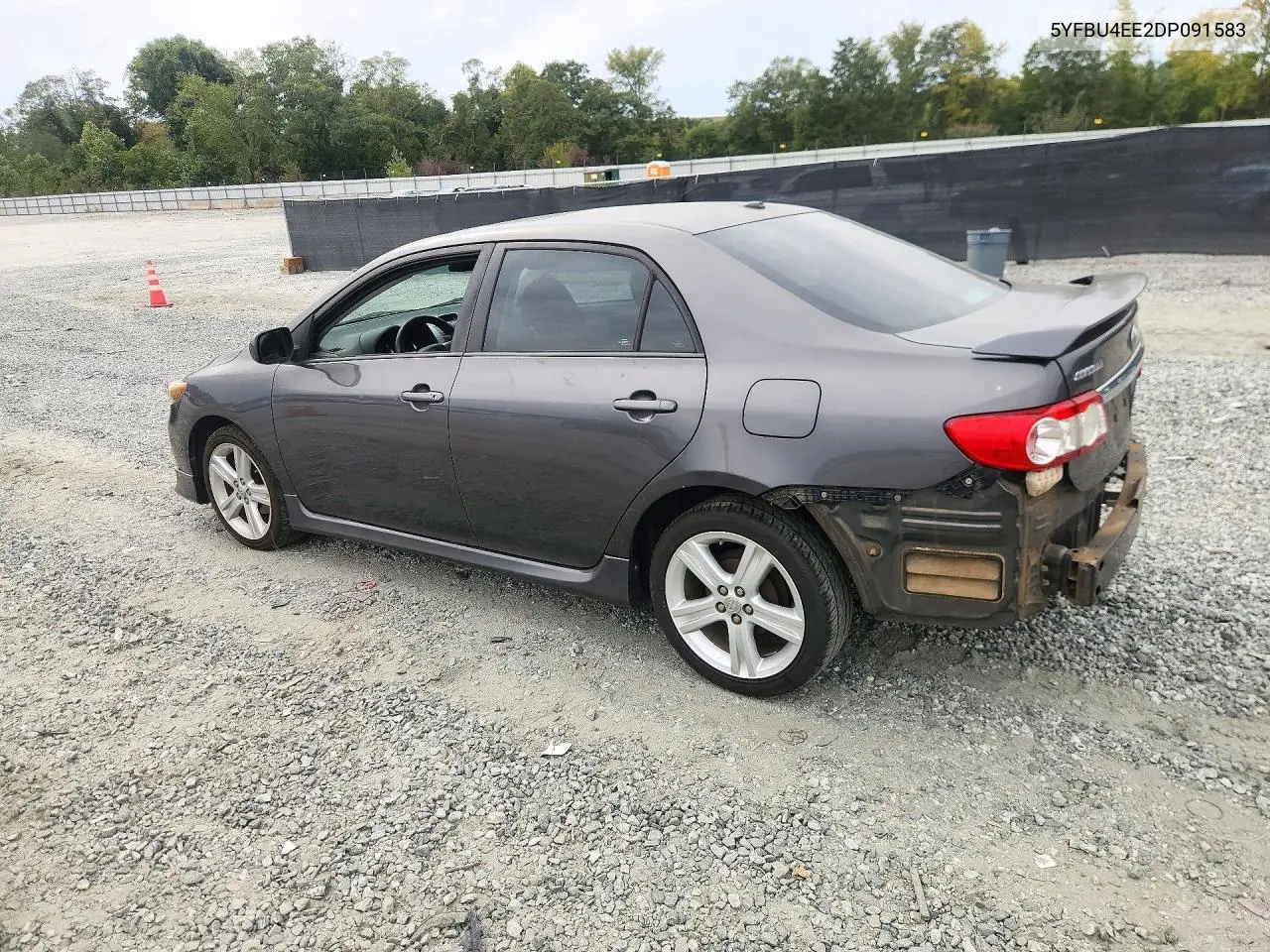 2013 TOYOTA COROLLA VIN 5YFBU4EE2DP091583 — фото 2