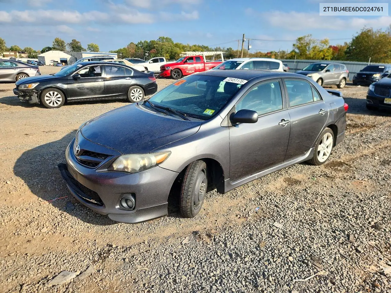 TOYOTA COROLLA 2013, VIN 2T1BU4EE6DC024761