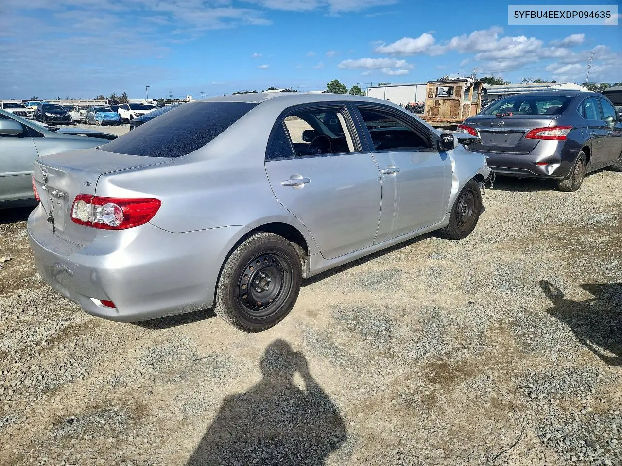 2013 TOYOTA COROLLA VIN 5YFBU4EEXDP094635 — фото 3