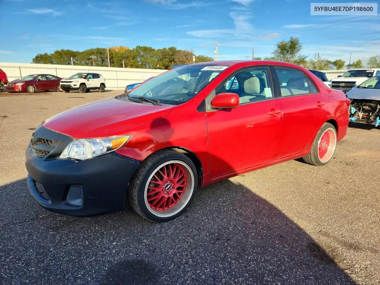 TOYOTA COROLLA 2013, VIN 5YFBU4EE7DP198600