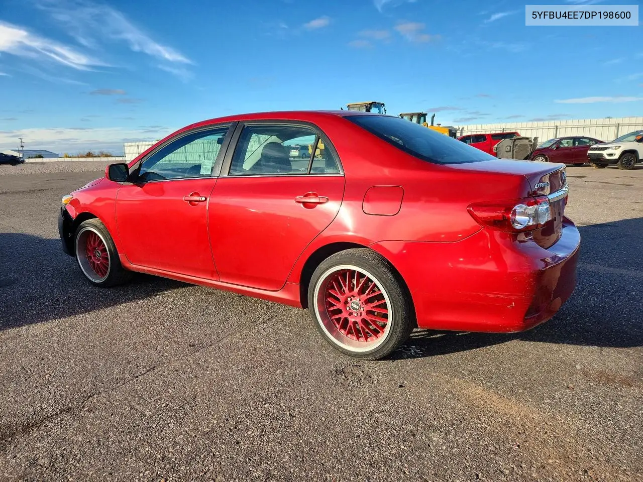 2013 TOYOTA COROLLA VIN 5YFBU4EE7DP198600 — фото 2