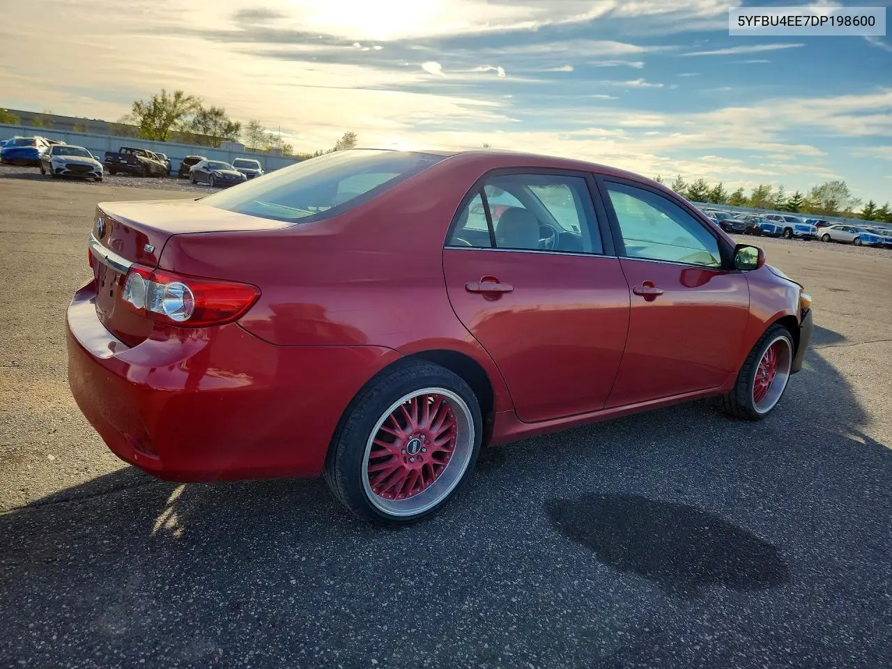 2013 TOYOTA COROLLA VIN 5YFBU4EE7DP198600 — фото 3