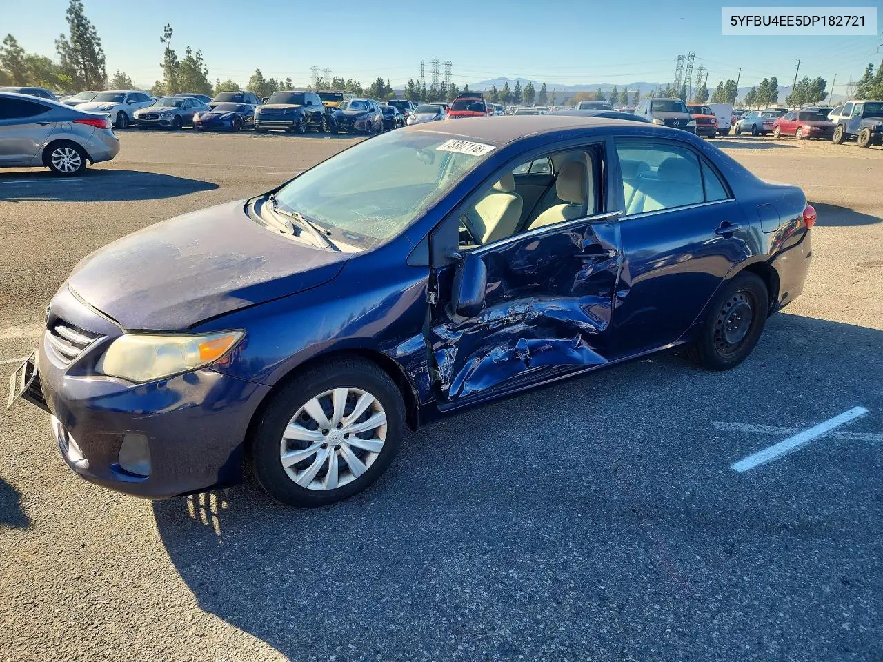 TOYOTA COROLLA 2013, VIN 5YFBU4EE5DP182721