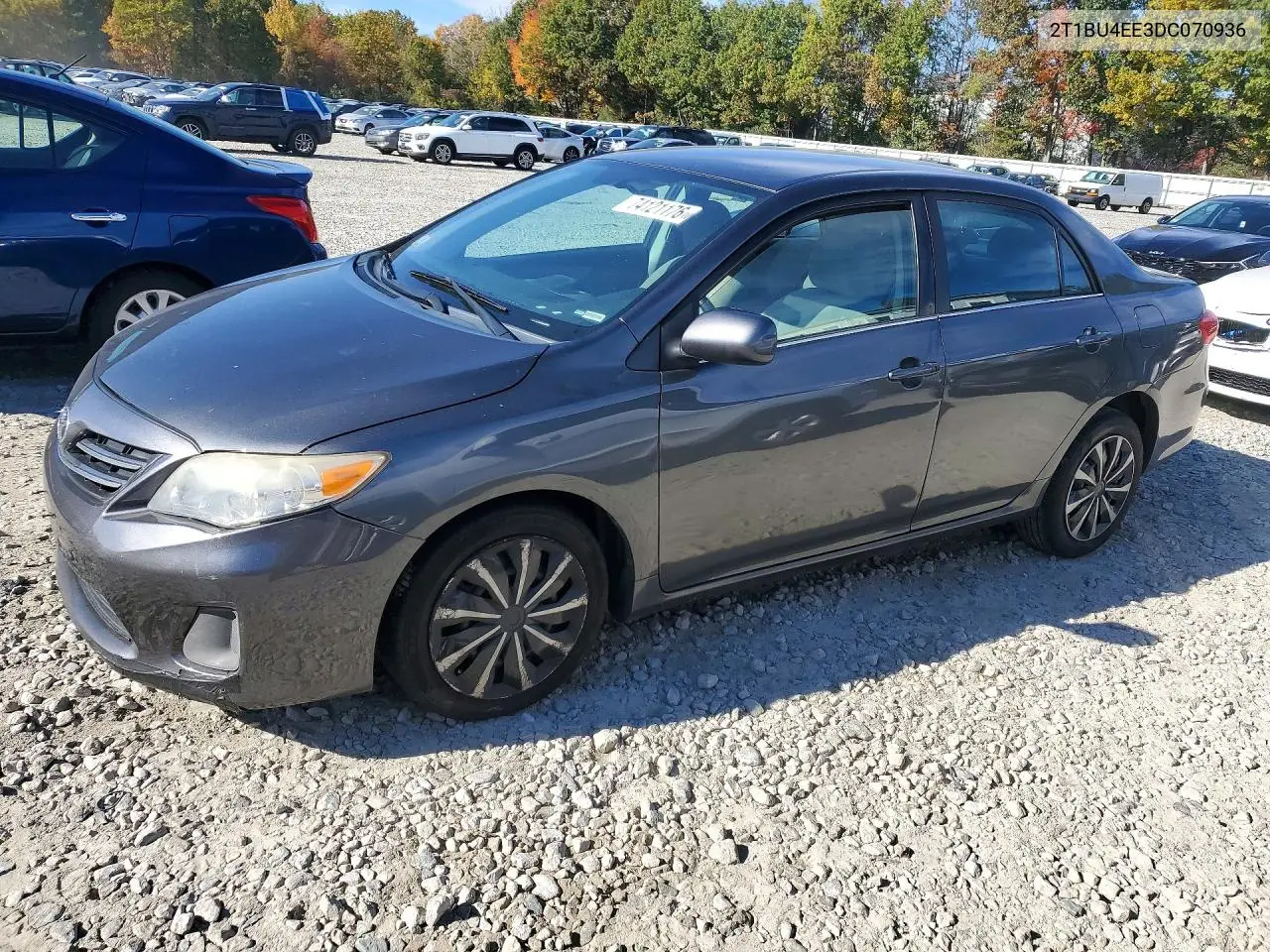 TOYOTA COROLLA 2013, VIN 2T1BU4EE3DC070936