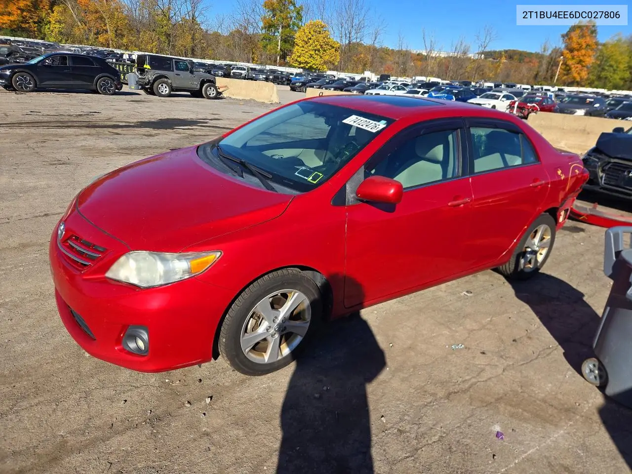 TOYOTA COROLLA 2013, VIN 2T1BU4EE6DC027806