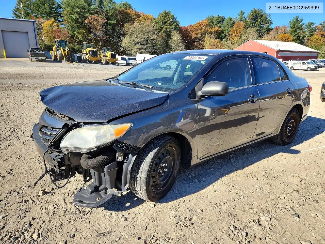 TOYOTA COROLLA 2013, VIN 2T1BU4EE0DC959399