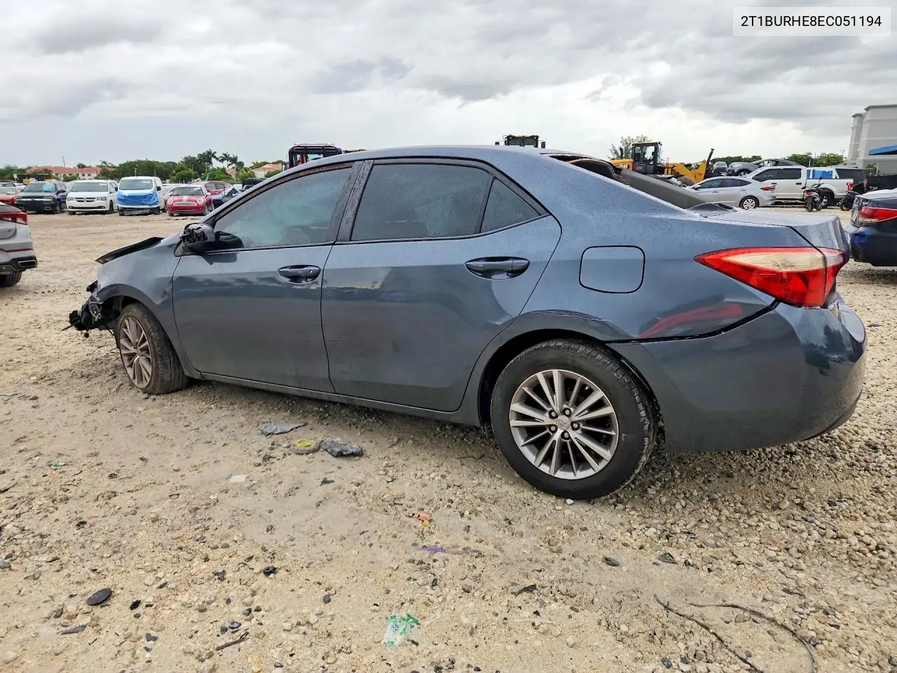 2014 TOYOTA COROLLA VIN 2T1BURHE8EC051194 — фото 2