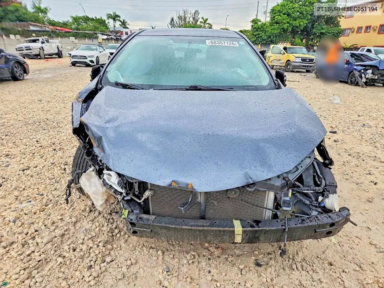 2014 TOYOTA COROLLA VIN 2T1BURHE8EC051194 — фото 5