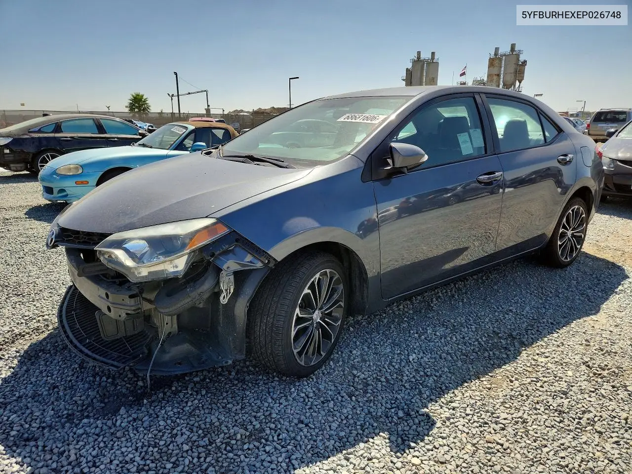 TOYOTA COROLLA 2014, VIN 5YFBURHEXEP026748