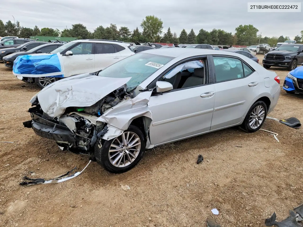 TOYOTA COROLLA 2014, VIN 2T1BURHE0EC222472