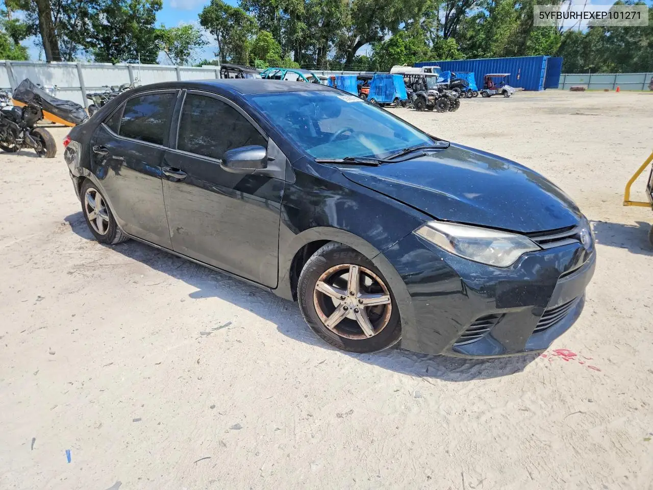 2014 TOYOTA COROLLA VIN 5YFBURHEXEP101271 — фото 4