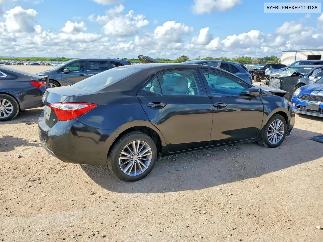 2014 TOYOTA COROLLA VIN 5YFBURHEXEP119138 — фото 3