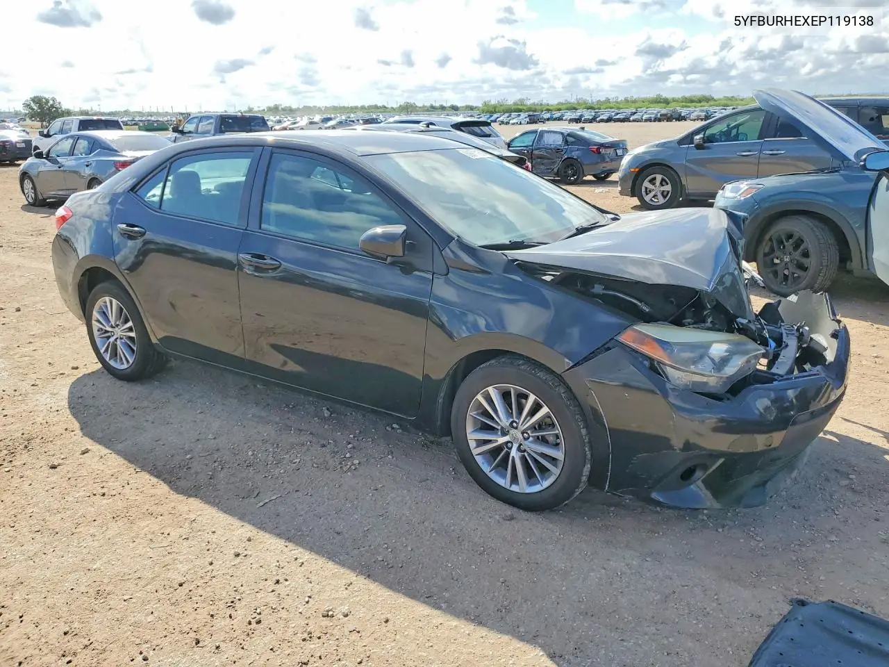 2014 TOYOTA COROLLA VIN 5YFBURHEXEP119138 — фото 4