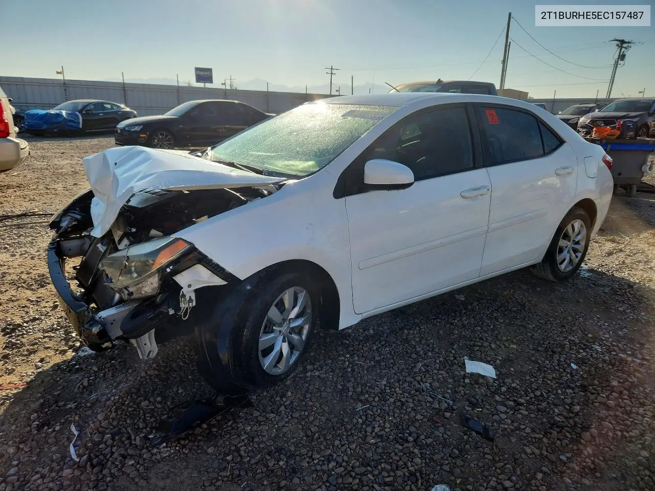 TOYOTA COROLLA 2014, VIN 2T1BURHE5EC157487
