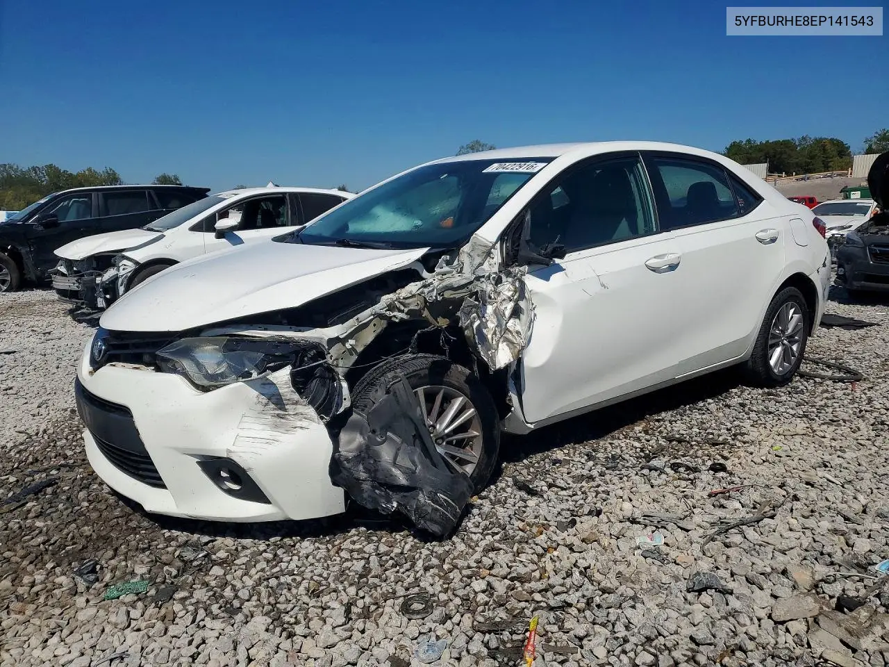 TOYOTA COROLLA 2014, VIN 5YFBURHE8EP141543