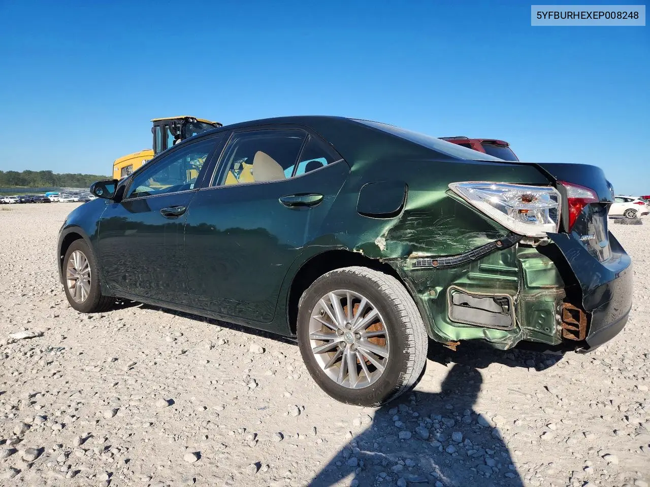 2014 TOYOTA COROLLA VIN 5YFBURHEXEP008248 — фото 2