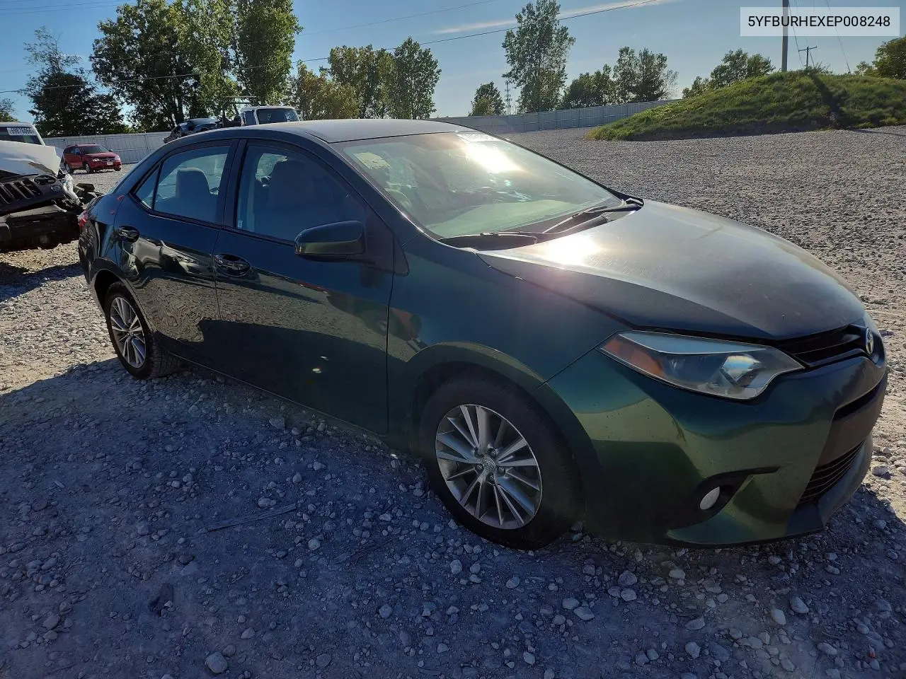 2014 TOYOTA COROLLA VIN 5YFBURHEXEP008248 — фото 4