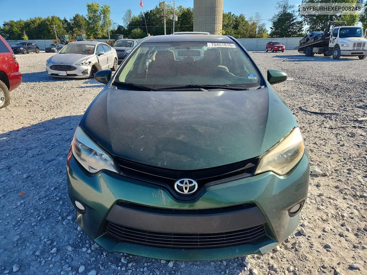 2014 TOYOTA COROLLA VIN 5YFBURHEXEP008248 — фото 5
