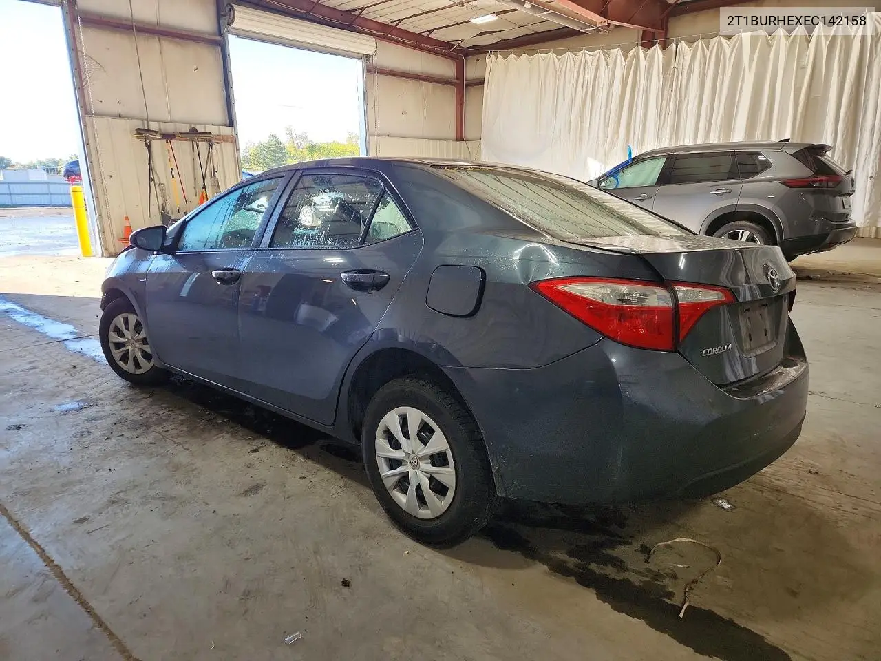 2014 TOYOTA COROLLA VIN 2T1BURHEXEC142158 — фото 2