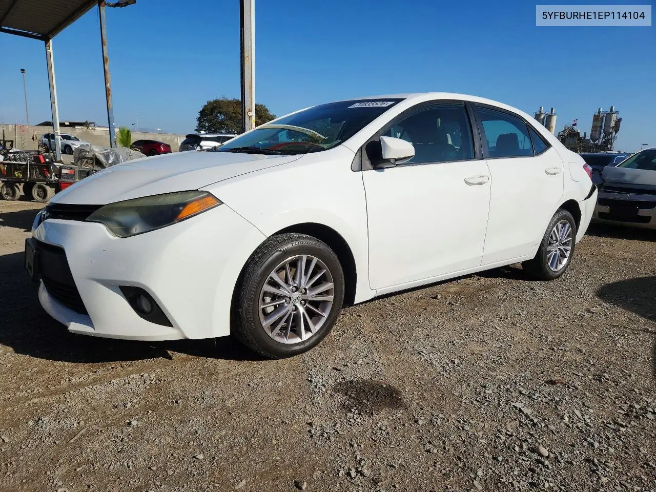 TOYOTA COROLLA 2014, VIN 5YFBURHE1EP114104