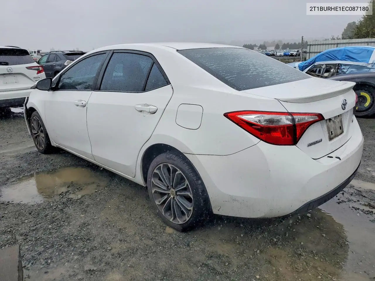 2014 TOYOTA COROLLA VIN 2T1BURHE1EC087180 — фото 2