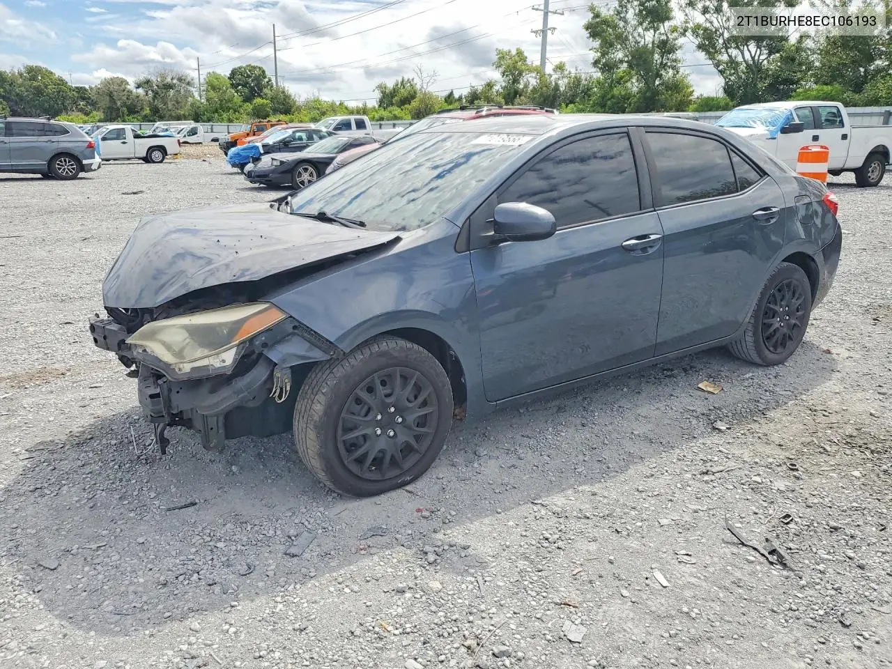 TOYOTA COROLLA 2014, VIN 2T1BURHE8EC106193
