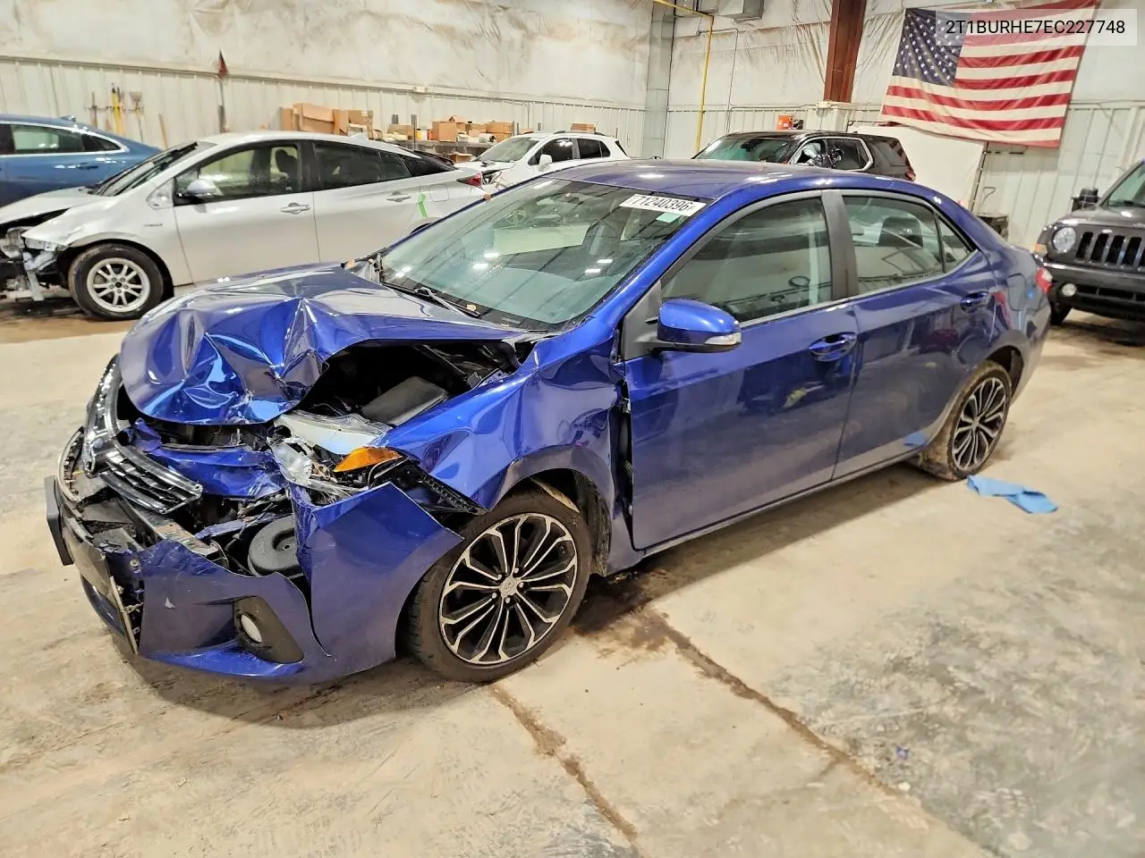 TOYOTA COROLLA 2014, VIN 2T1BURHE7EC227748