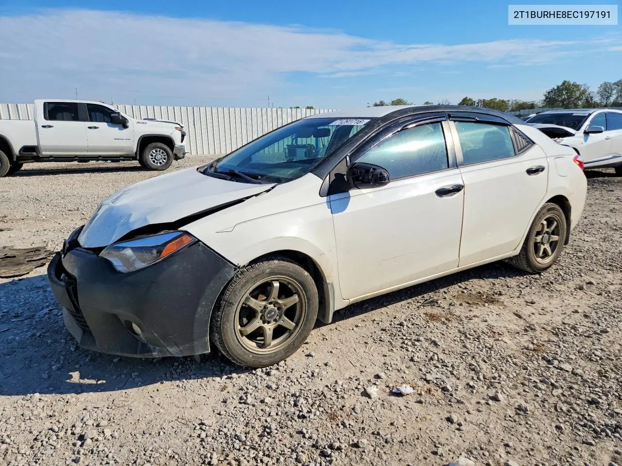 TOYOTA COROLLA 2014, VIN 2T1BURHE8EC197191