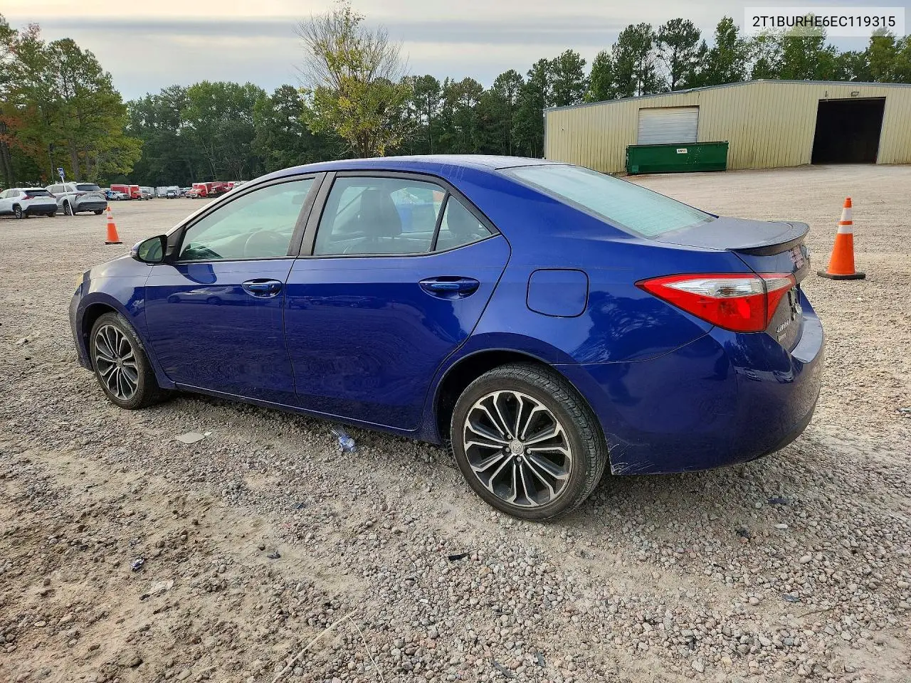 2014 TOYOTA COROLLA VIN 2T1BURHE6EC119315 — фото 2