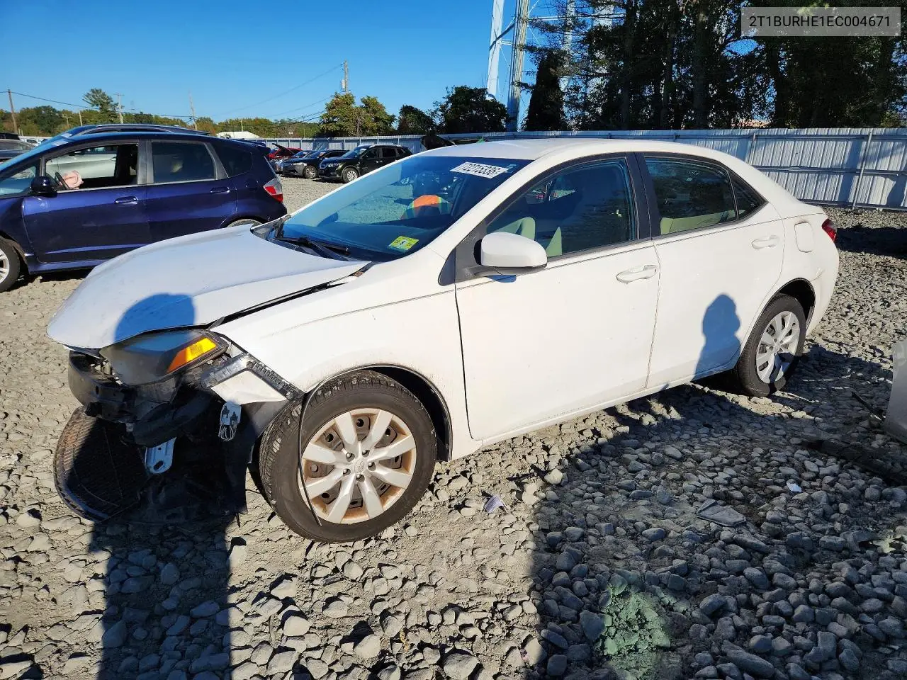 TOYOTA COROLLA 2014, VIN 2T1BURHE1EC004671
