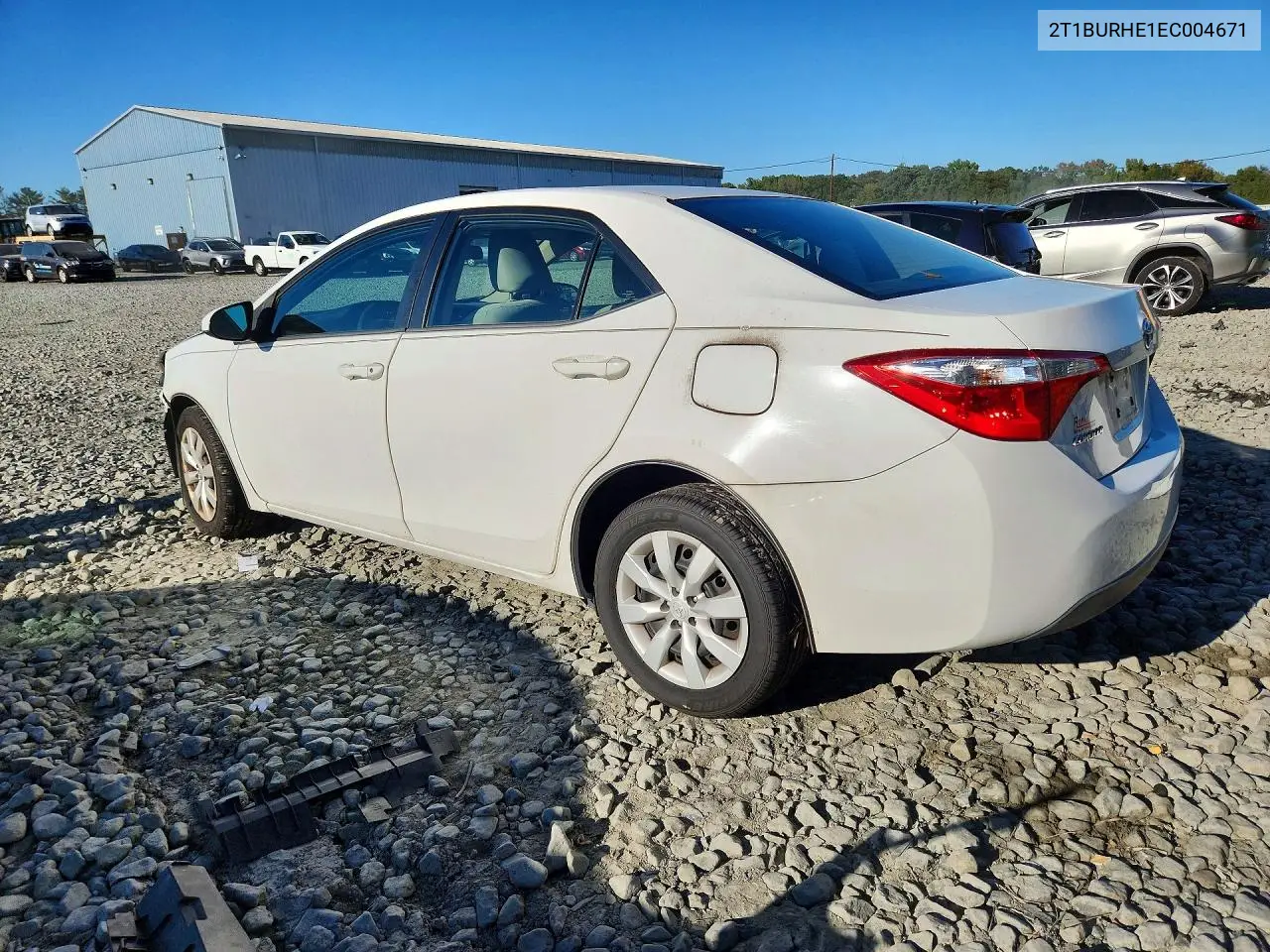 2014 TOYOTA COROLLA VIN 2T1BURHE1EC004671 — фото 2