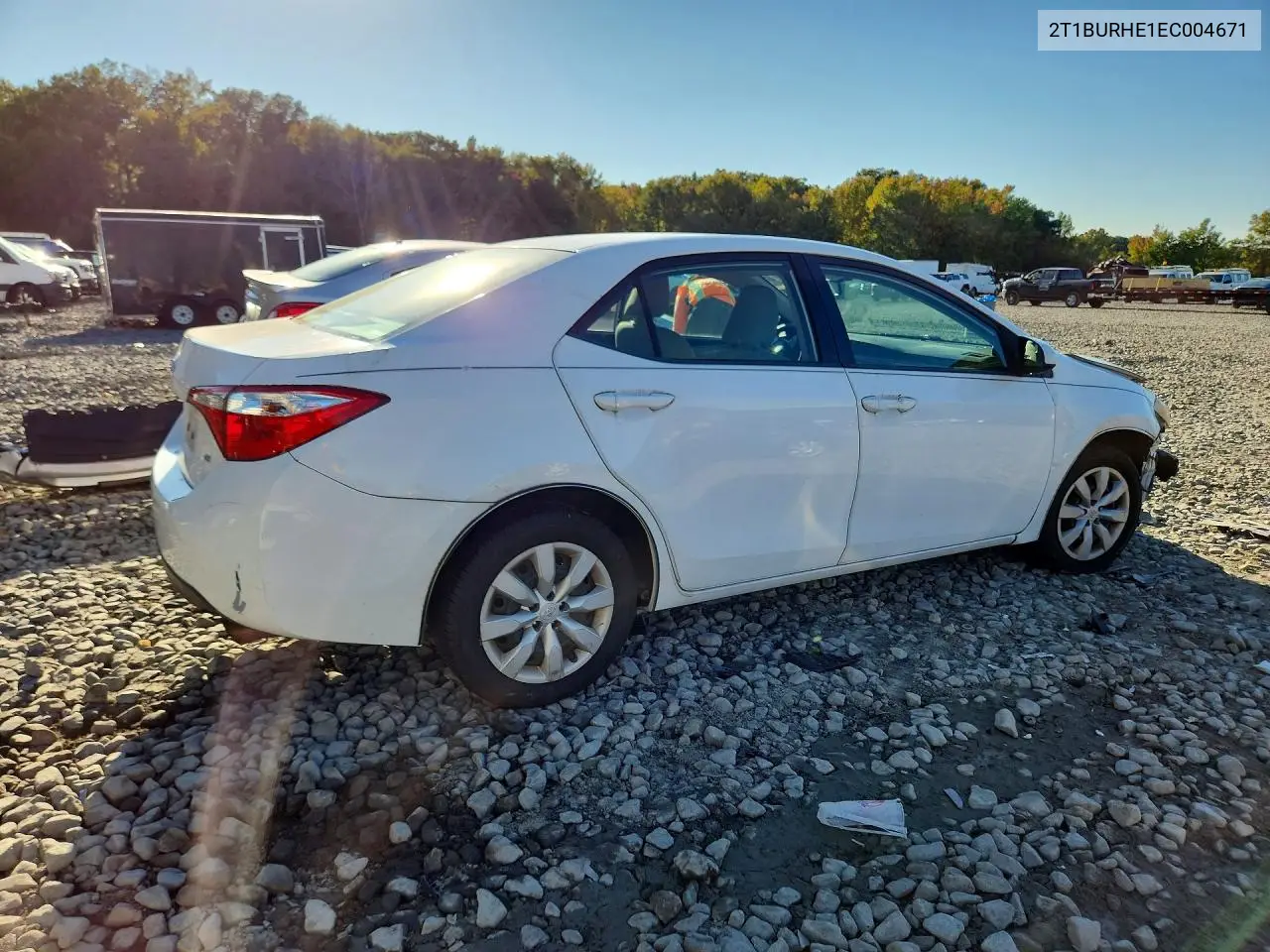 2014 TOYOTA COROLLA VIN 2T1BURHE1EC004671 — фото 3